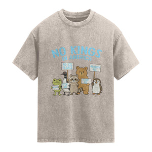 Funny Protest Animals Abolish Ice Washed Cotton T-Shirt Minneapolis USA Support Gift