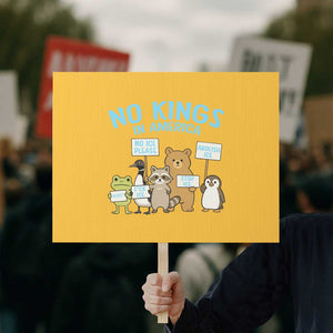 Funny Protest Animals Abolish Ice Protest Sign Minneapolis USA Support Gift TS12 Horizontal 18" × 24" Yellow Print Your Wear