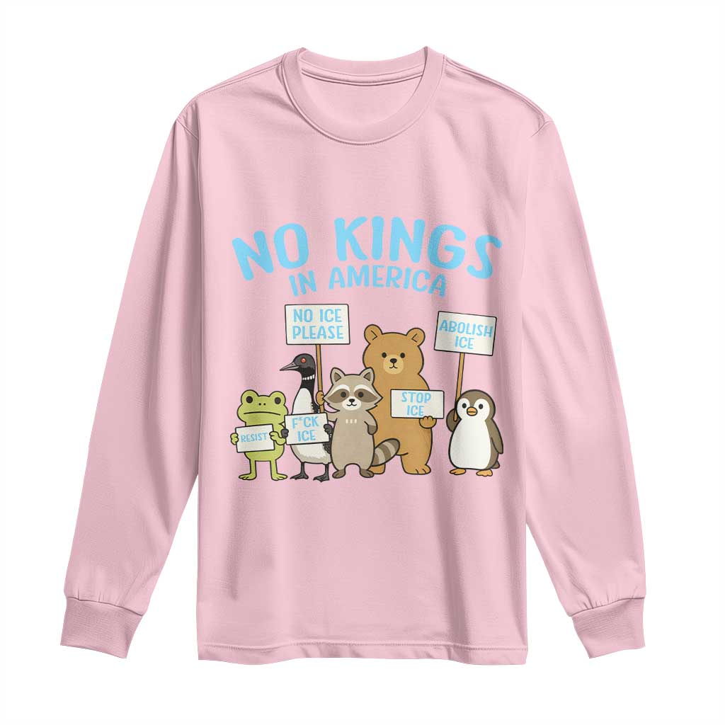 Funny Protest Animals Abolish Ice Long Sleeve Shirt Minneapolis USA Support Gift TS12 Light Pink Print Your Wear