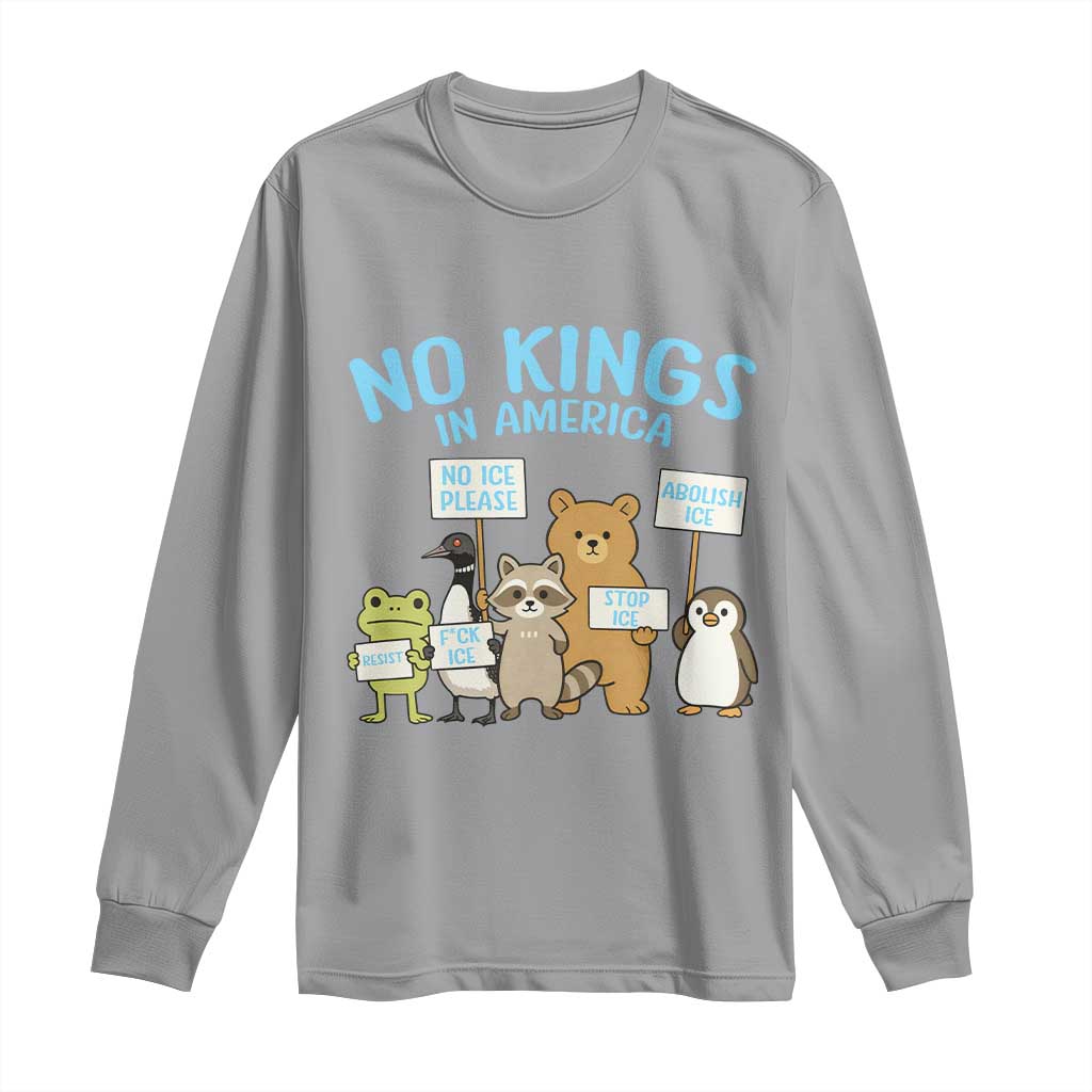 Funny Protest Animals Abolish Ice Long Sleeve Shirt Minneapolis USA Support Gift TS12 Sport Gray Print Your Wear