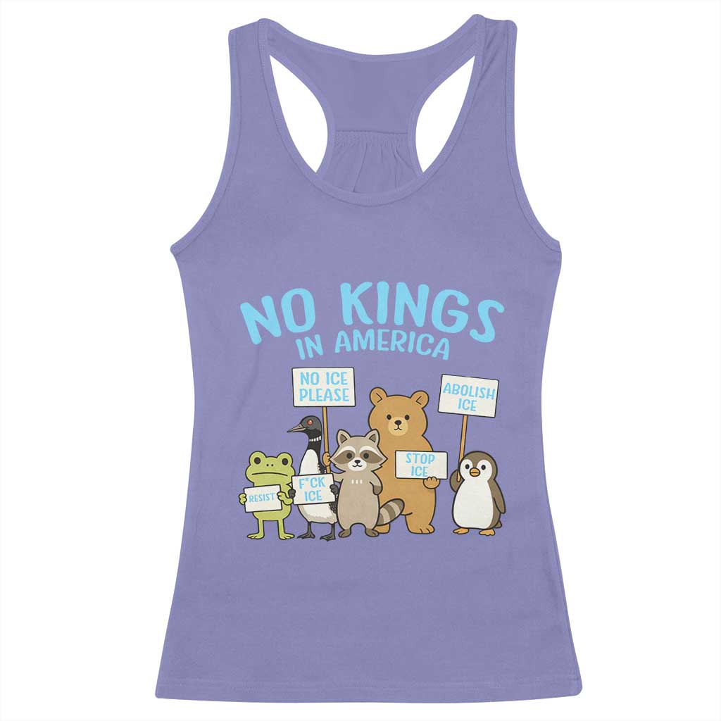 Funny Protest Animals Abolish Ice Racerback Tank Top Minneapolis USA Support Gift TS12 Violet Print Your Wear