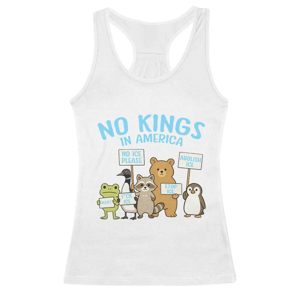 Funny Protest Animals Abolish Ice Racerback Tank Top Minneapolis USA Support Gift TS12 White Print Your Wear