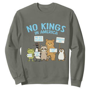 Funny Protest Animals Abolish Ice Sweatshirt Minneapolis USA Support Gift TS12 Military Green Print Your Wear
