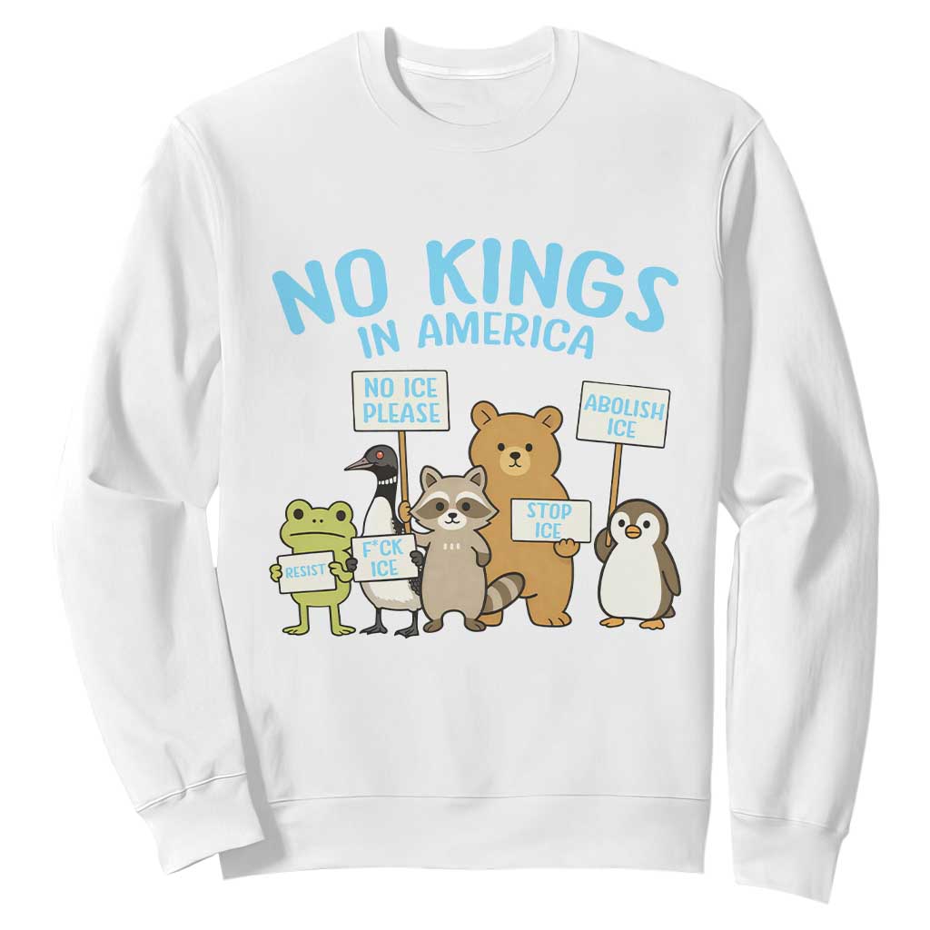 Funny Protest Animals Abolish Ice Sweatshirt Minneapolis USA Support Gift TS12 White Print Your Wear