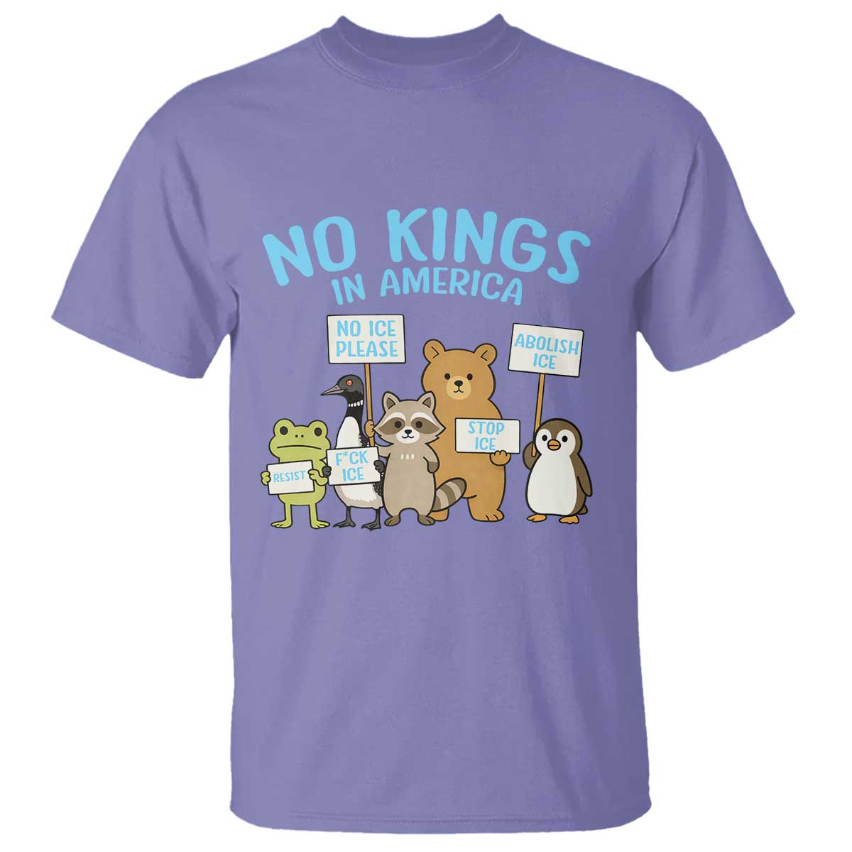 Funny Protest Animals Abolish Ice T Shirt Minneapolis USA Support Gift TS12 Violet Print Your Wear