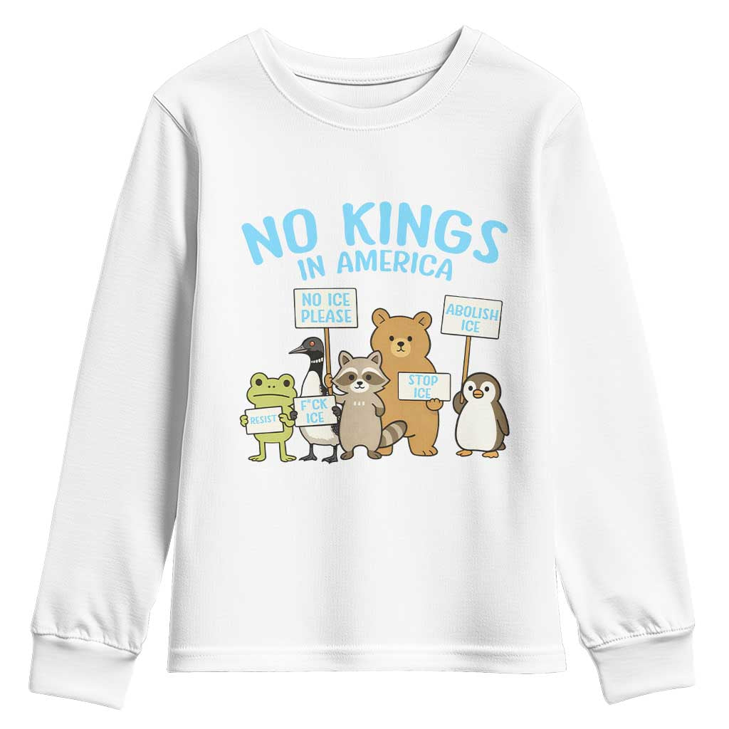 Funny Protest Animals Abolish Ice Youth Sweatshirt Minneapolis USA Support Gift TS12 White Print Your Wear