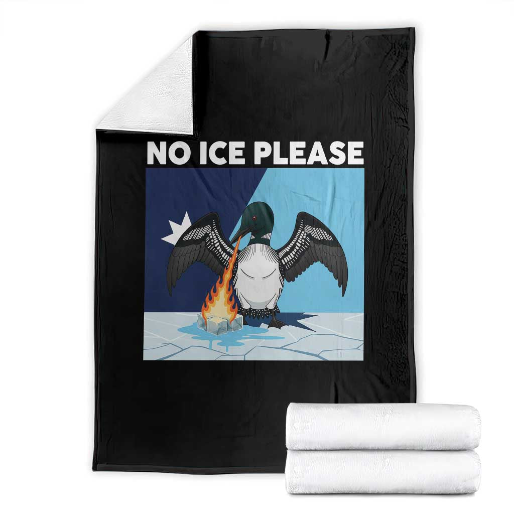 Funny Fire Breathing Loon Throw Blanket No Ice Please TS12 Black Print Your Wear