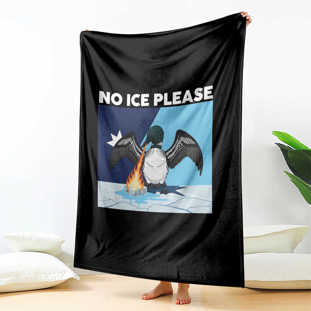 Funny Fire Breathing Loon Throw Blanket No Ice Please TS12 Print Your Wear
