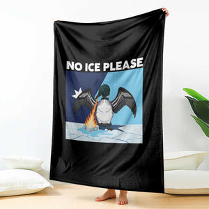 Funny Fire Breathing Loon Throw Blanket No Ice Please TS12 Print Your Wear