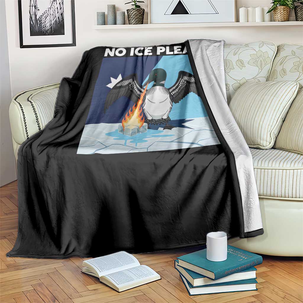 Funny Fire Breathing Loon Throw Blanket No Ice Please TS12 Print Your Wear