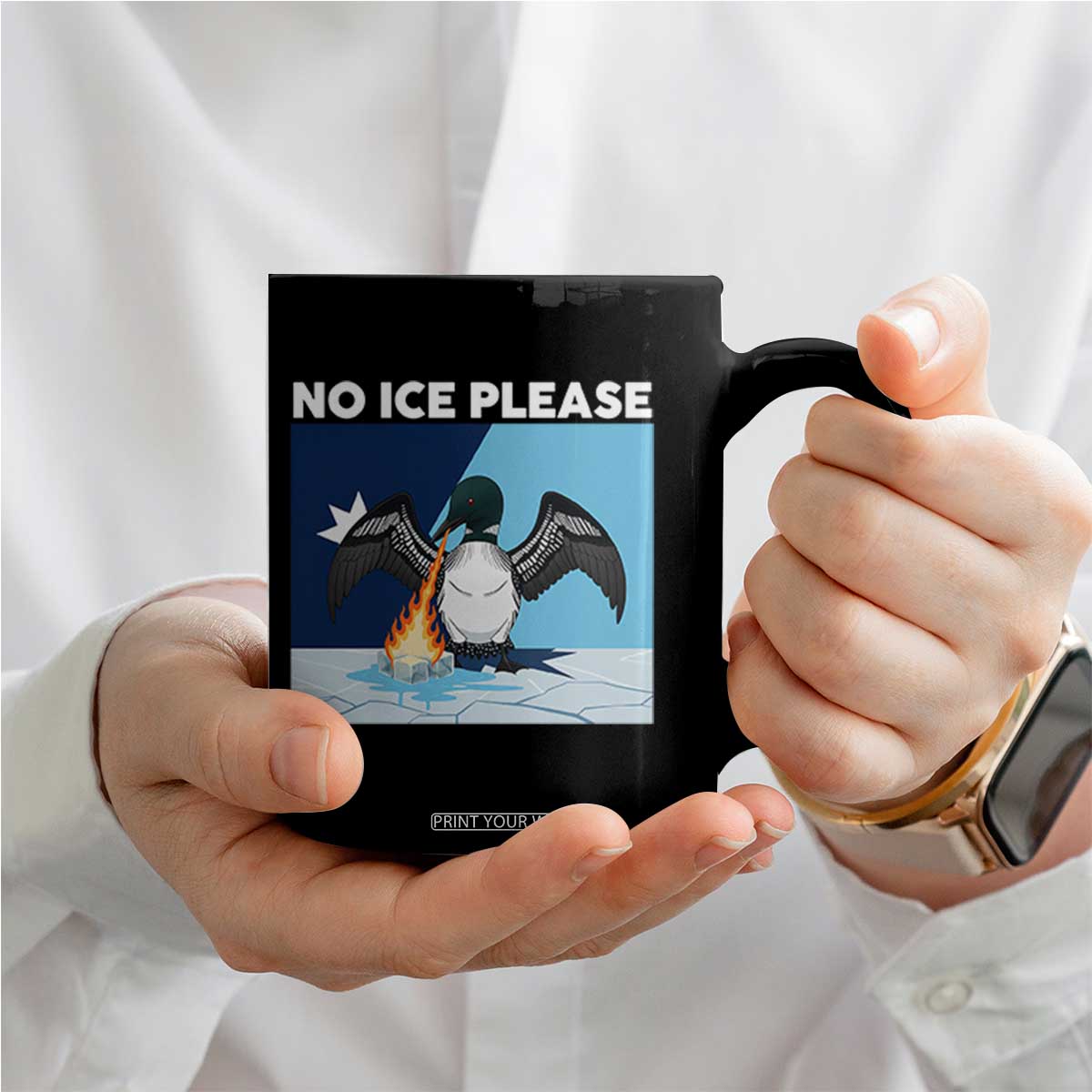 Funny Fire Breathing Loon Coffee Mug No Ice Please TS12 Print Your Wear