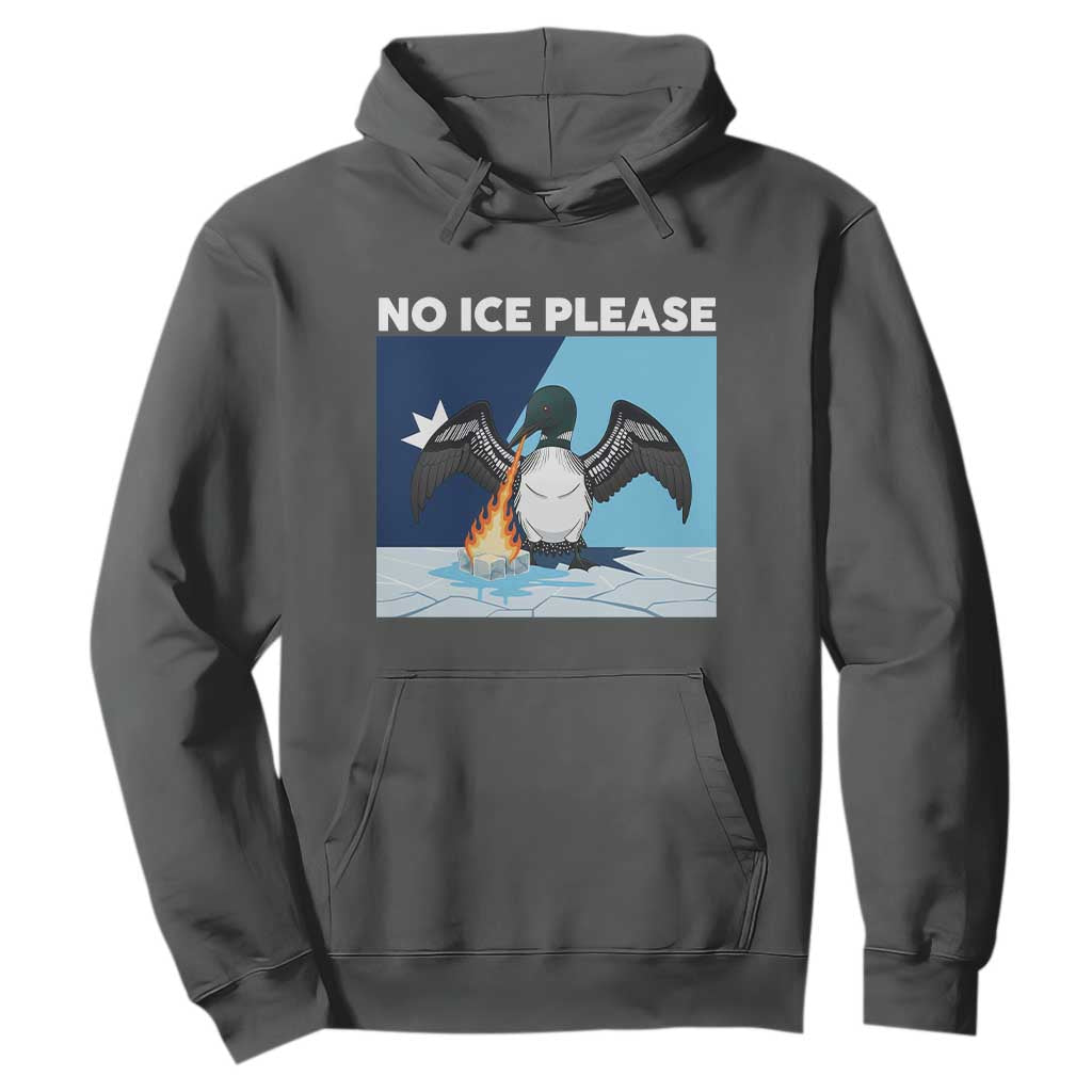 Funny Fire Breathing Loon Hoodie No Ice Please TS12 Dark Heather Print Your Wear