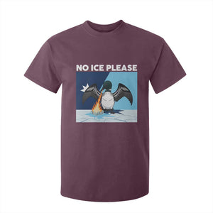 Funny Fire Breathing Loon T Shirt For Kid No Ice Please TS12 Maroon Print Your Wear