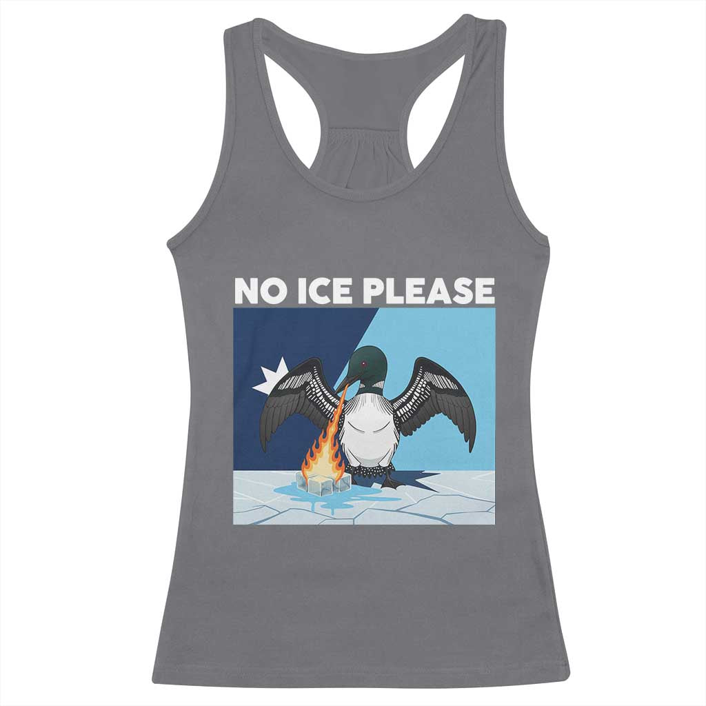 Funny Fire Breathing Loon Racerback Tank Top No Ice Please TS12 Charcoal Print Your Wear