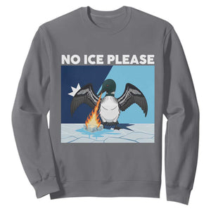Funny Fire Breathing Loon Sweatshirt No Ice Please TS12 Charcoal Print Your Wear