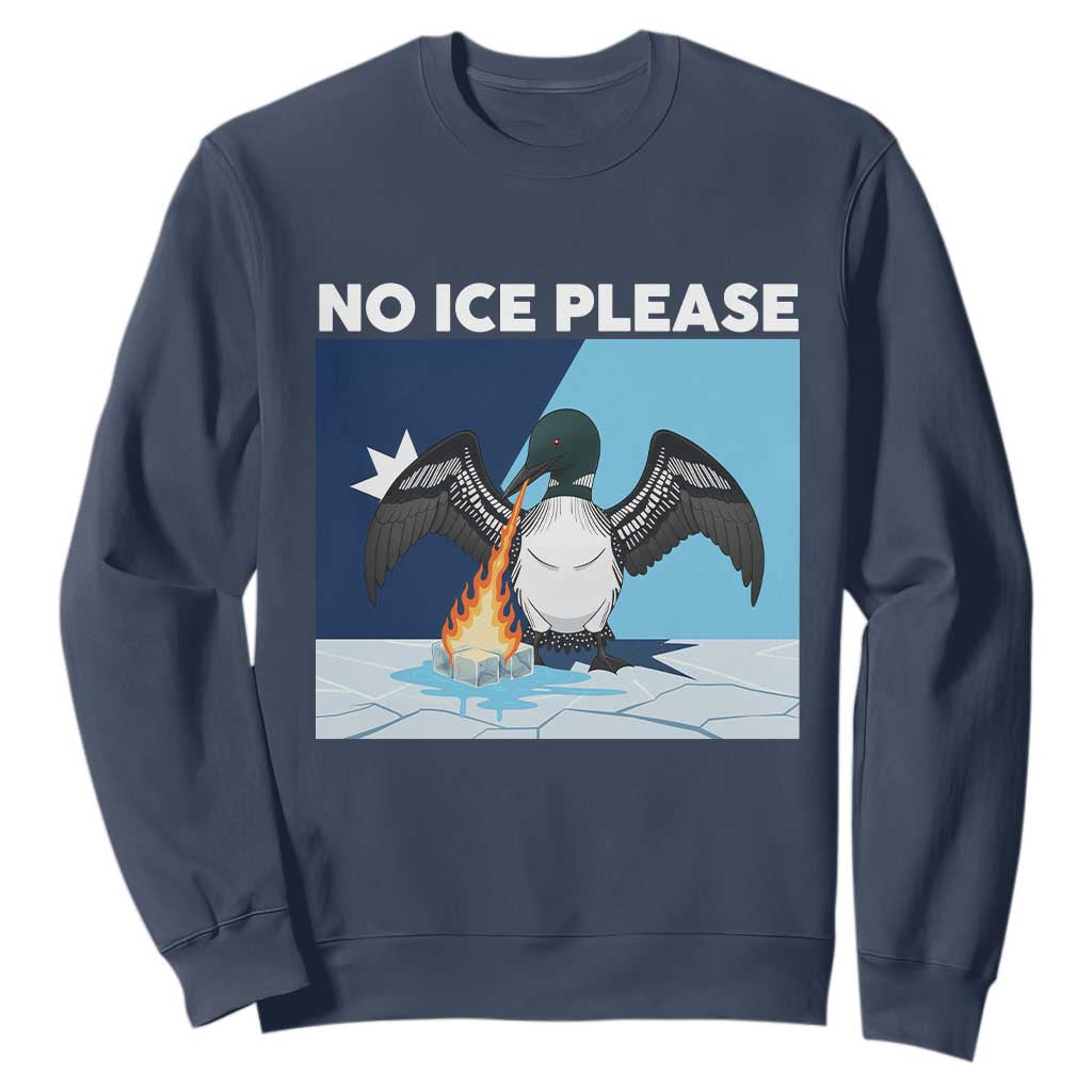 Funny Fire Breathing Loon Sweatshirt No Ice Please TS12 Navy Print Your Wear