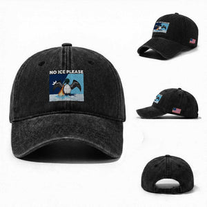 Funny Fire Breathing Loon Washed Cotton Baseball Cap No Ice Please TS12 Washed Cap Universal Fit Black Print Your Wear