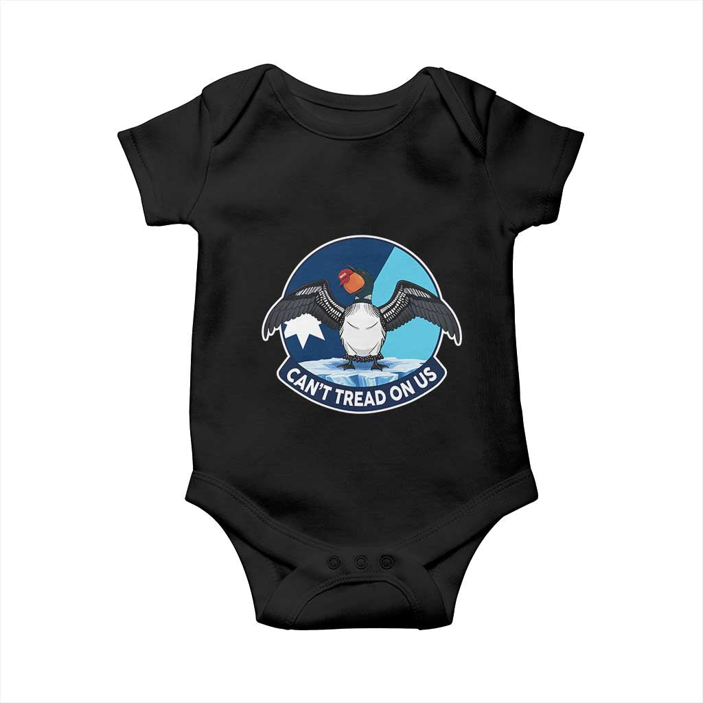 Can Not Tread On Us Baby Onesie Common Loon No Ice Please TS12 Black Print Your Wear
