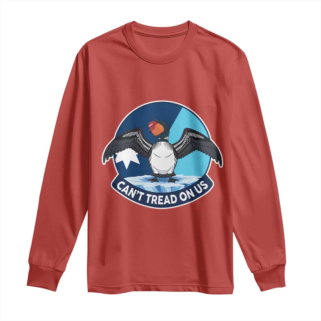 Can Not Tread On Us Long Sleeve Shirt Common Loon No Ice Please TS12 Red Print Your Wear