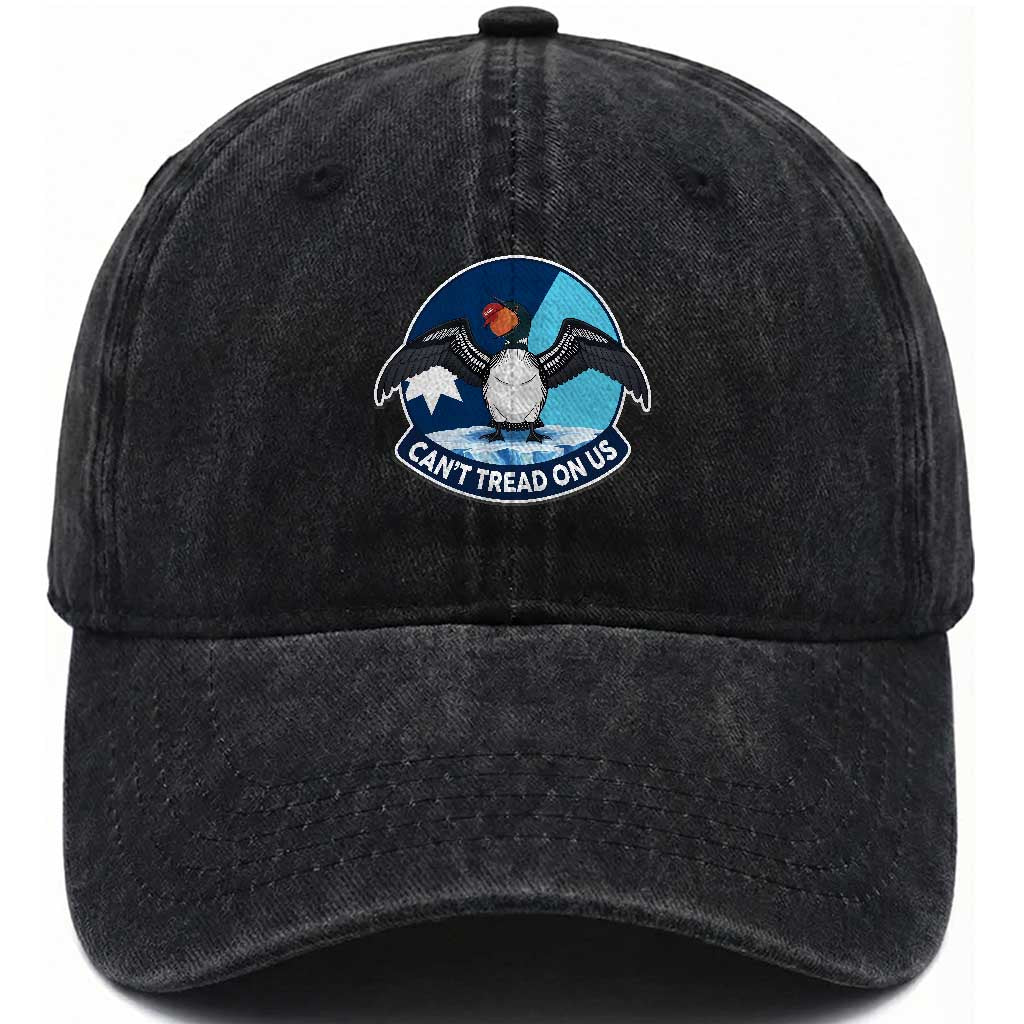Can Not Tread On Us Washed Cotton Baseball Cap Common Loon No Ice Please TS12 Print Your Wear