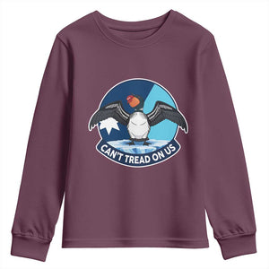 Can Not Tread On Us Youth Sweatshirt Common Loon No Ice Please TS12 Maroon Print Your Wear