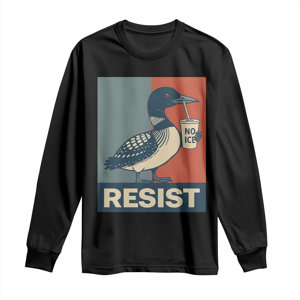 Funny Minnesota Common Loon Long Sleeve Shirt No Ice Please TS12 Black Print Your Wear