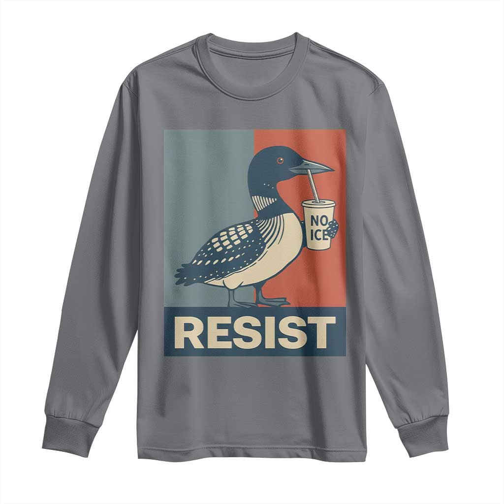 Funny Minnesota Common Loon Long Sleeve Shirt No Ice Please TS12 Charcoal Print Your Wear