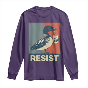 Funny Minnesota Common Loon Long Sleeve Shirt No Ice Please TS12 Purple Print Your Wear