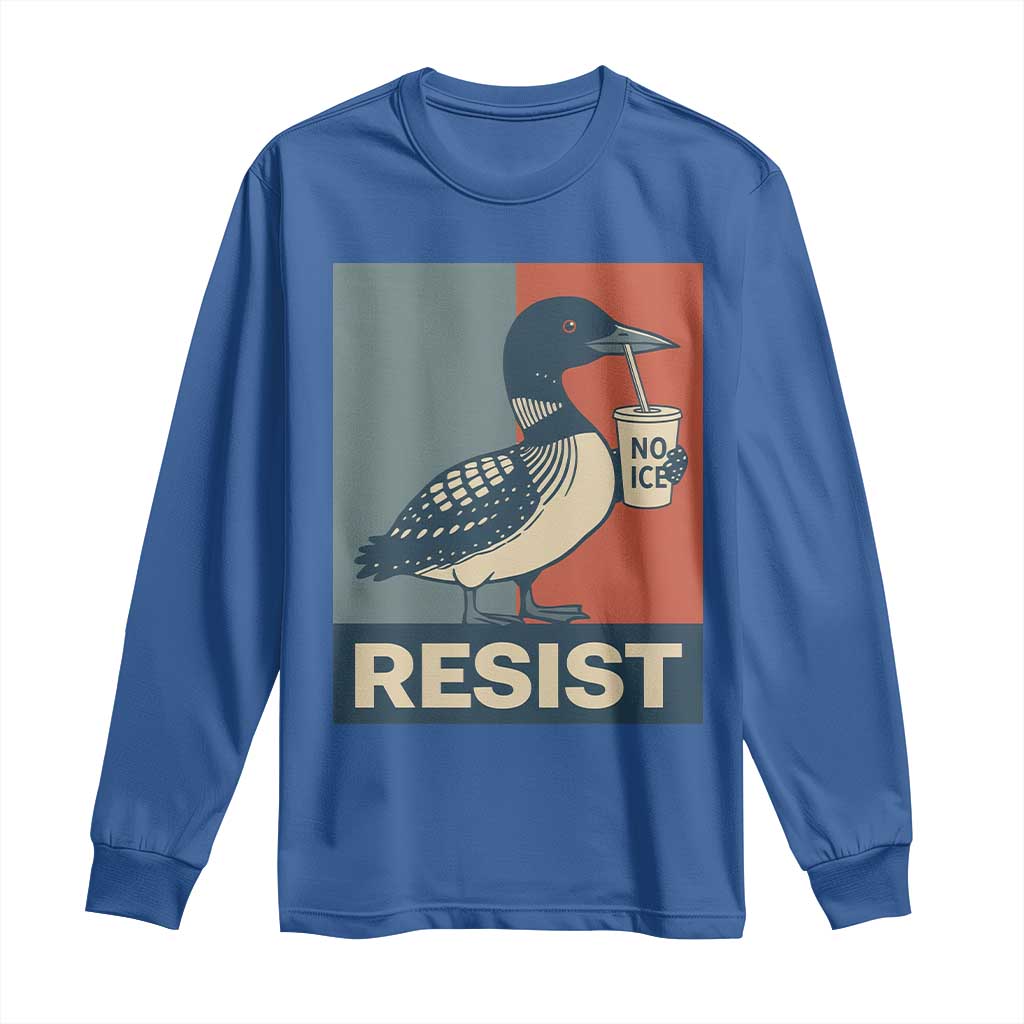 Funny Minnesota Common Loon Long Sleeve Shirt No Ice Please TS12 Royal Blue Print Your Wear