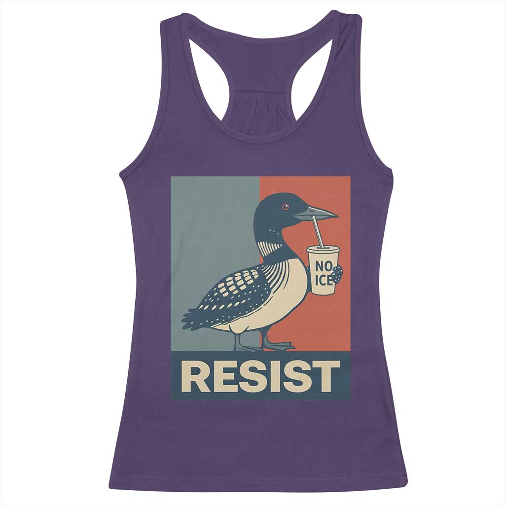 Funny Minnesota Common Loon Racerback Tank Top No Ice Please TS12 Purple Print Your Wear