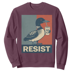 Funny Minnesota Common Loon Sweatshirt No Ice Please TS12 Maroon Print Your Wear