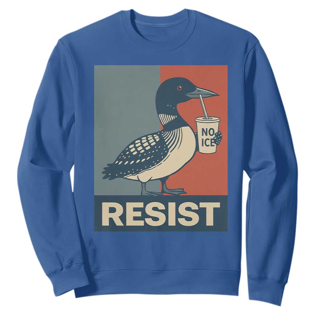 Funny Minnesota Common Loon Sweatshirt No Ice Please TS12 Royal Blue Print Your Wear