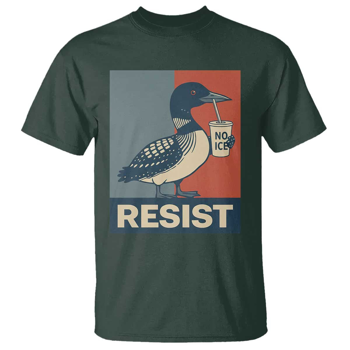 Funny Minnesota Common Loon T Shirt No Ice Please TS12 Dark Forest Green Print Your Wear