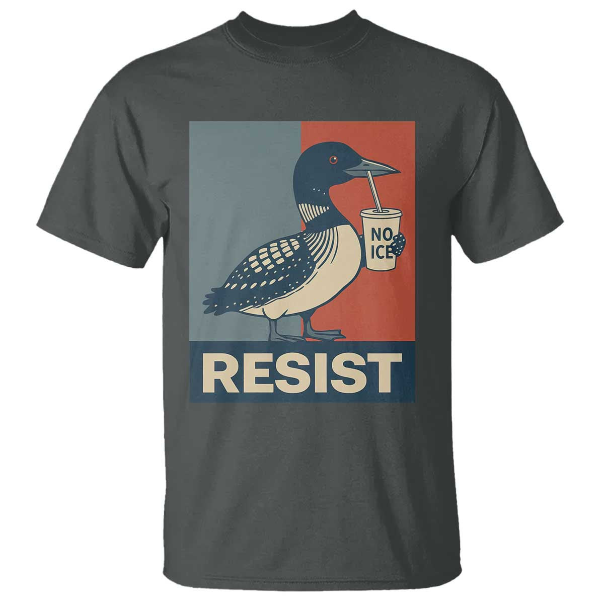 Funny Minnesota Common Loon T Shirt No Ice Please TS12 Dark Heather Print Your Wear