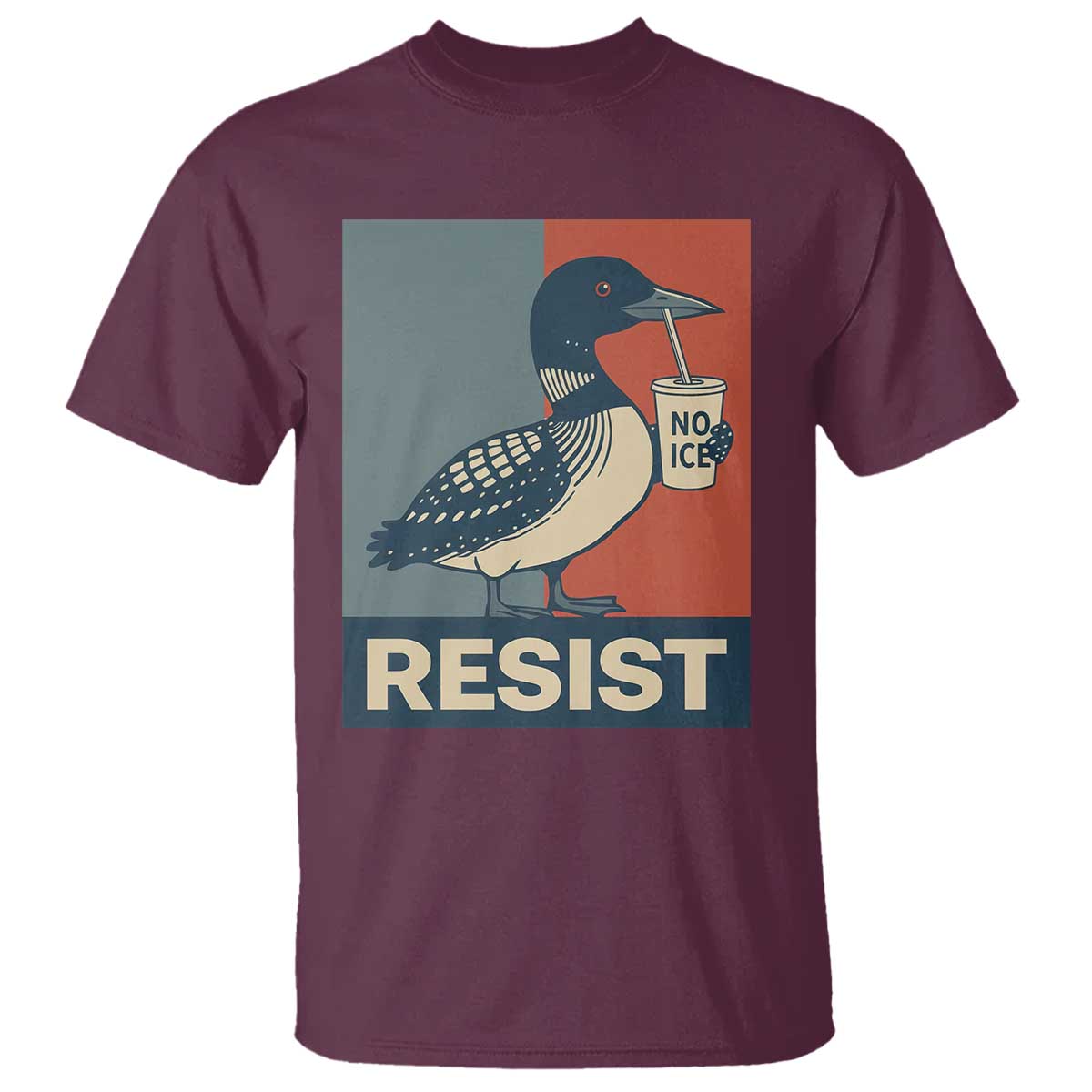 Funny Minnesota Common Loon T Shirt No Ice Please TS12 Maroon Print Your Wear