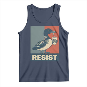 Funny Minnesota Common Loon Tank Top No Ice Please TS12 Navy Print Your Wear