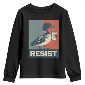 Funny Minnesota Common Loon Youth Sweatshirt No Ice Please TS12 Black Print Your Wear