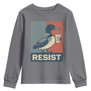 Funny Minnesota Common Loon Youth Sweatshirt No Ice Please TS12 Charcoal Print Your Wear