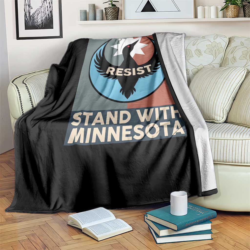 Stand With Minnesota Throw Blanket Common Loon Pride Support TS12 Print Your Wear