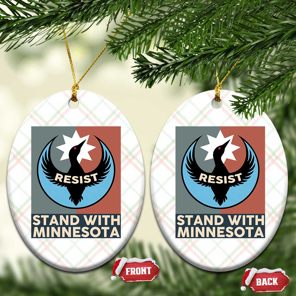 Stand With Minnesota Ceramic Ornament Common Loon Pride Support TS12 Print Your Wear