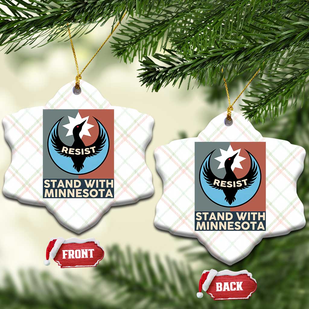 Stand With Minnesota Ceramic Ornament Common Loon Pride Support TS12 Print Your Wear