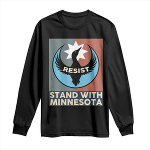 Stand With Minnesota Long Sleeve Shirt Common Loon Pride Support TS12 Black Print Your Wear