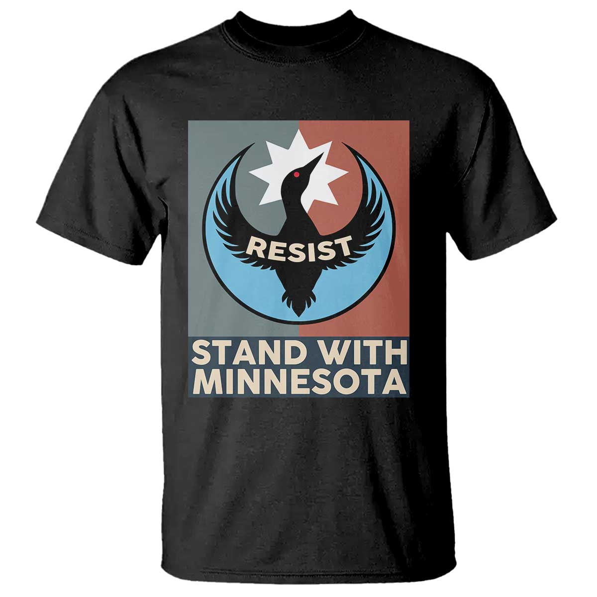 Stand With Minnesota T Shirt Common Loon Pride Support TS12 Black Print Your Wear