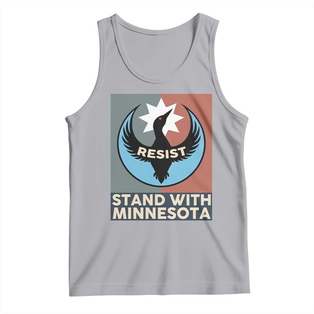 Stand With Minnesota Tank Top Common Loon Pride Support TS12 Athletic Heather Print Your Wear
