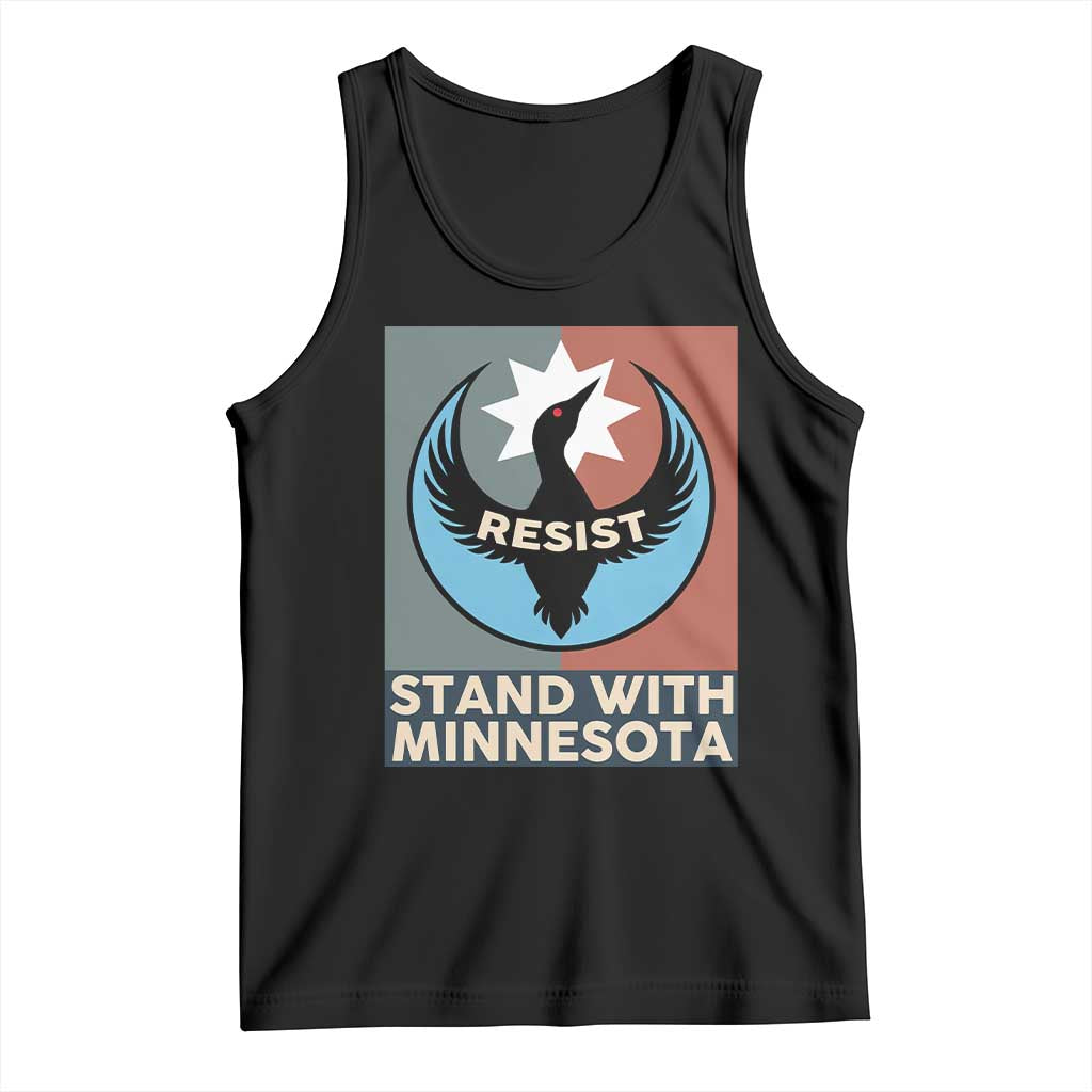 Stand With Minnesota Tank Top Common Loon Pride Support TS12 Black Print Your Wear