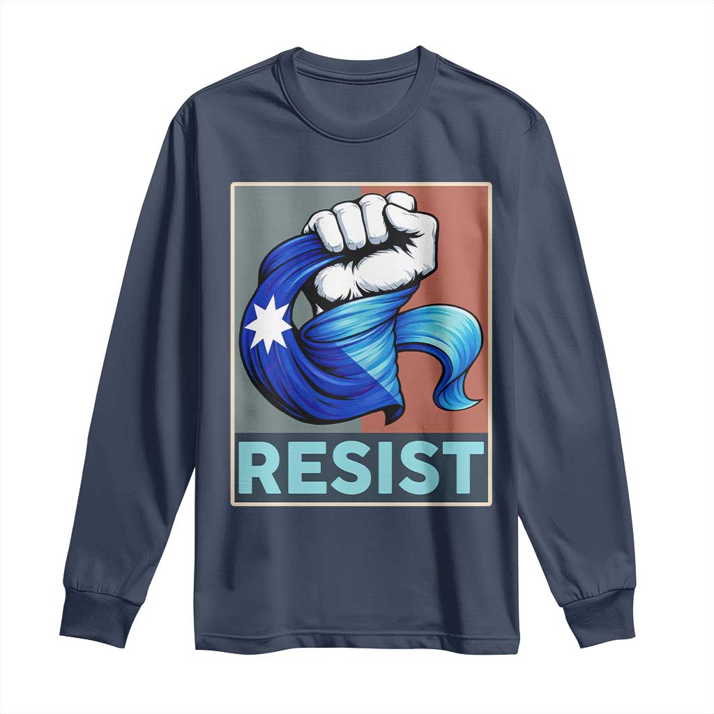 Minnesota Resist Ice Out Long Sleeve Shirt MM Support Gift TS12 Navy Print Your Wear