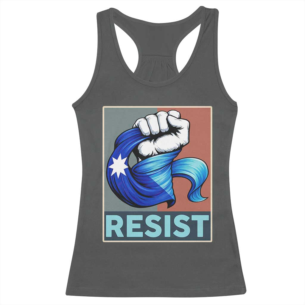Minnesota Resist Ice Out Racerback Tank Top MM Support Gift TS12 Dark Heather Print Your Wear