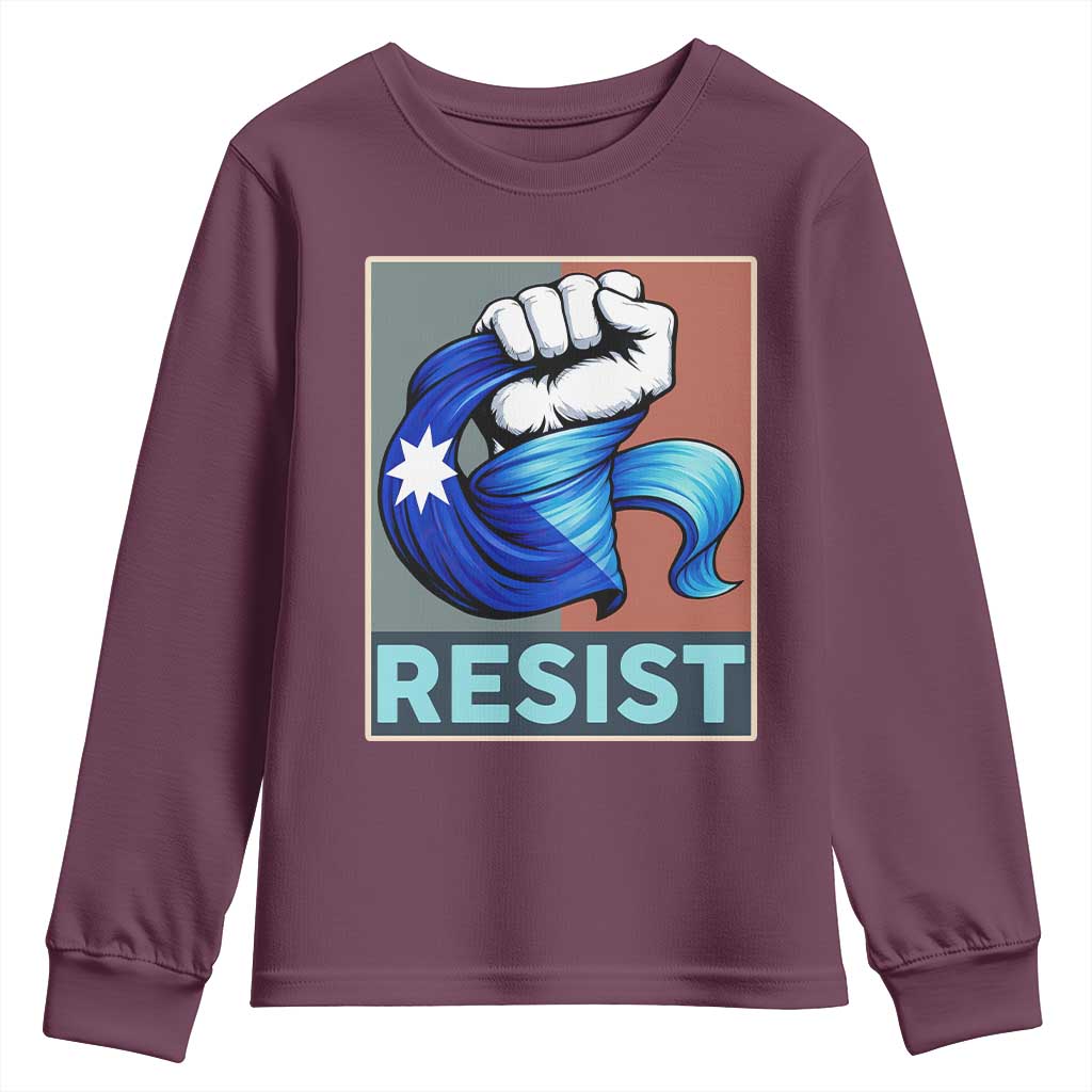 Minnesota Resist Ice Out Youth Sweatshirt MM Support Gift TS12 Maroon Print Your Wear