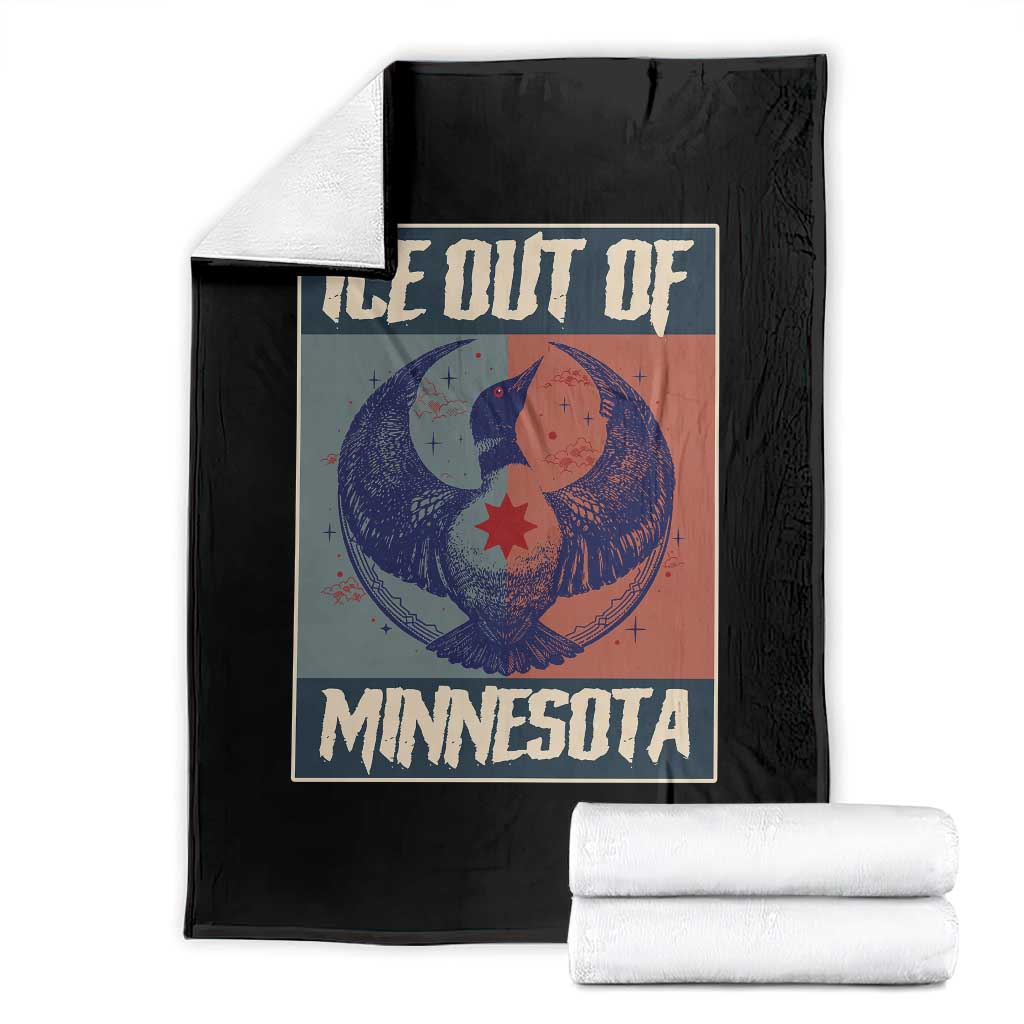 Ice Out Of Minnesota Throw Blanket Social Justice Solidarity TS12 Black Print Your Wear