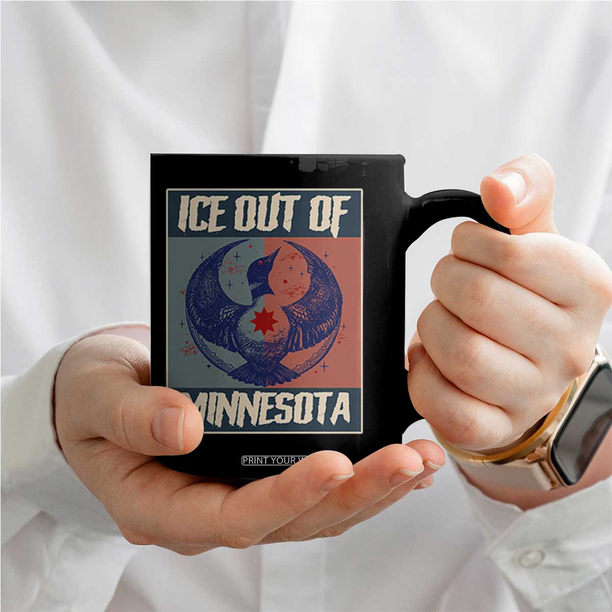 Ice Out Of Minnesota Coffee Mug Social Justice Solidarity TS12 Print Your Wear